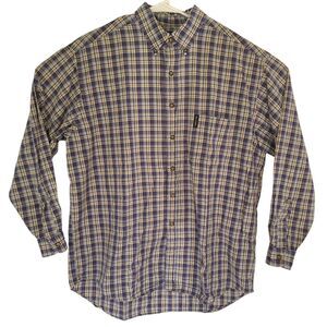Vtg Abercrombie & Fitch Size Medium Shirt Flannel Button Down Plaid